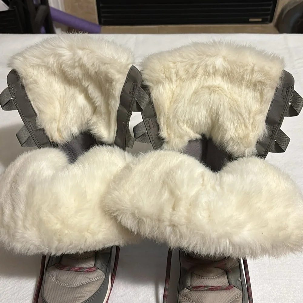 Sorel Whitney Tall Pink Gray Snow boot